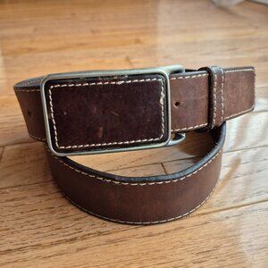 America Brown Genuine Leather Belt Size 34 Made in Canada